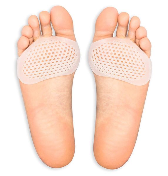 silica gel forefoot pad feng wo dian forefoot pad breathable high-heeled shoe insoles half code pad anti-slip shock nested i, Black